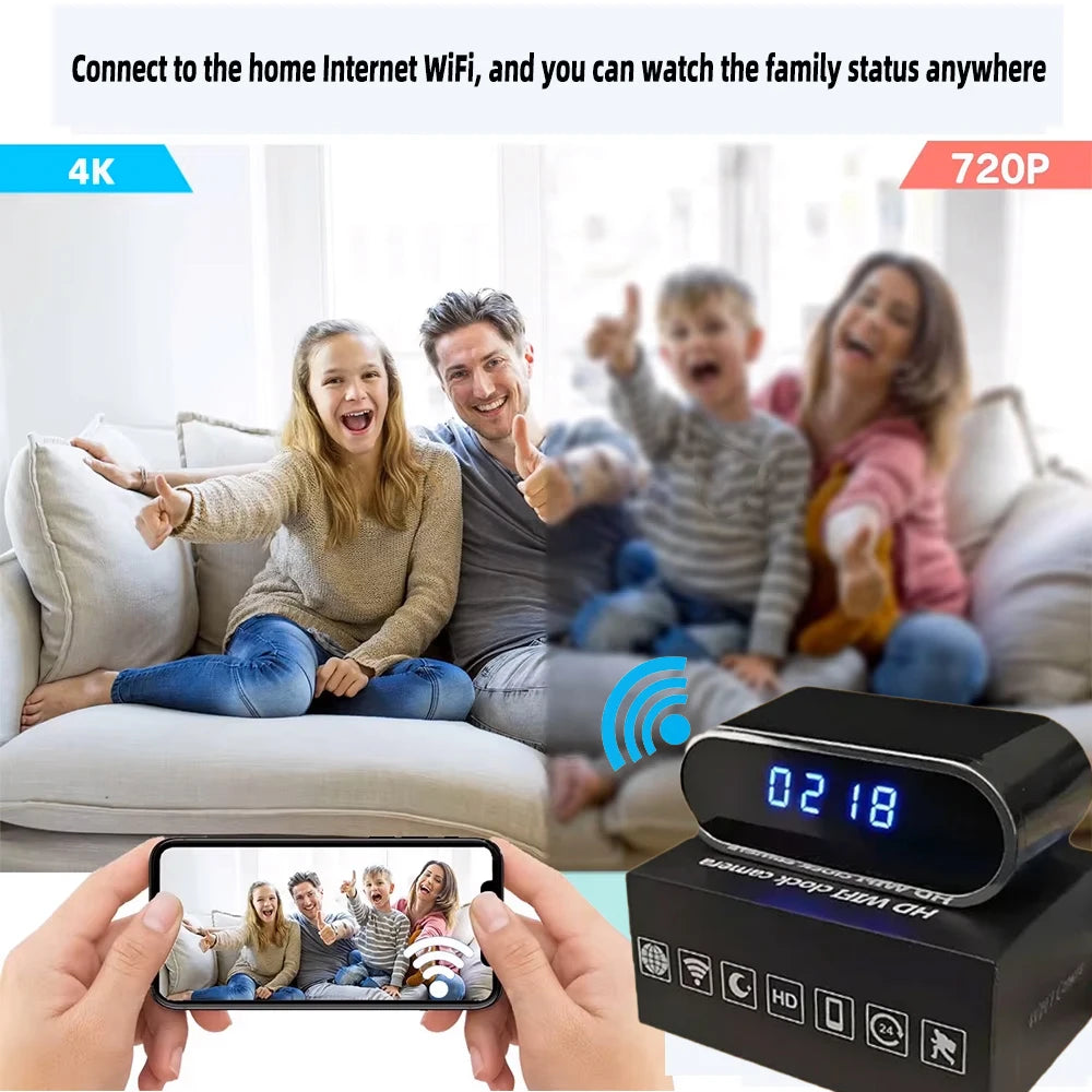 Improved HD 4K WiFi mini camera, upgraded infrared night vision, motion detection, remote viewing, HD wireless camera - Universal Market