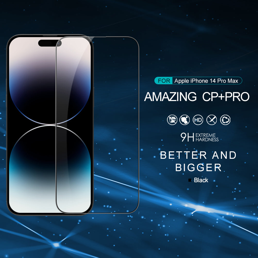 Nillkin For iPhone 15 Pro Max 15 Pro 14 13 12 11 Series Tempered Glass, 2.5D Full Cover Screen Protectors for iPhone 14 Pro 13