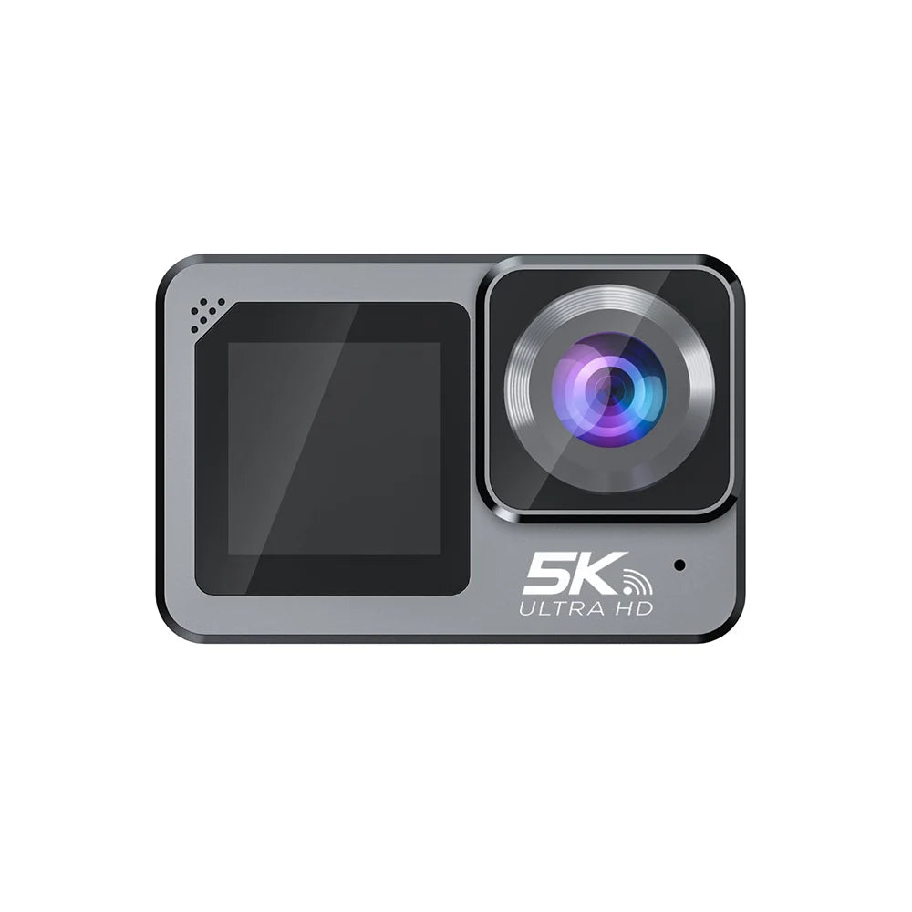 Action Camera F6W Wireless Mic 5K 4K60FPS 48MP 2.2" Touch LCD EIS Dual Screen Wi-Fi 170D Waterproof 30M 8X Zoom Sports Camera
