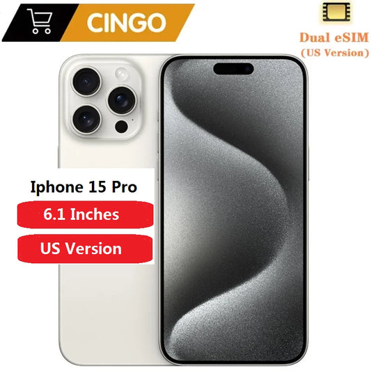 98% New Iphone 15Pro 5G Phone128/256GB 6.1-inch super Retina XDR Display A17 Pro Processor Dual ESIM 4800 Megapixel Main Camera - Universal Market