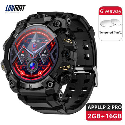 2025 New LOKMAT Sport 4G Android Smartwatches, SIM Card 4GB+64GB HD Dual Camera Video Call GPS NFC Wifi Fitness Phone Watch