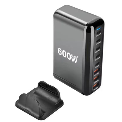 2025 New 600W GaN 8-port Fast Charger Type C 5C3A PD USB C Fast Charging Station PD3.1 Adapter for Phone and Tablet Dropshipping