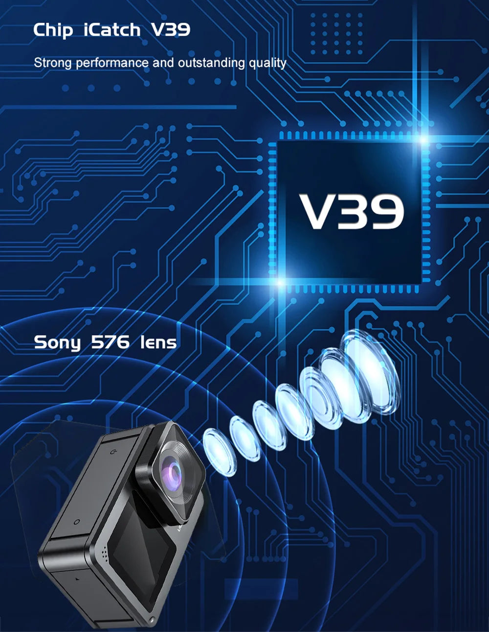 Action Camera F6W Wireless Mic 5K 4K60FPS 48MP 2.2" Touch LCD EIS Dual Screen Wi-Fi 170D Waterproof 30M 8X Zoom Sports Camera