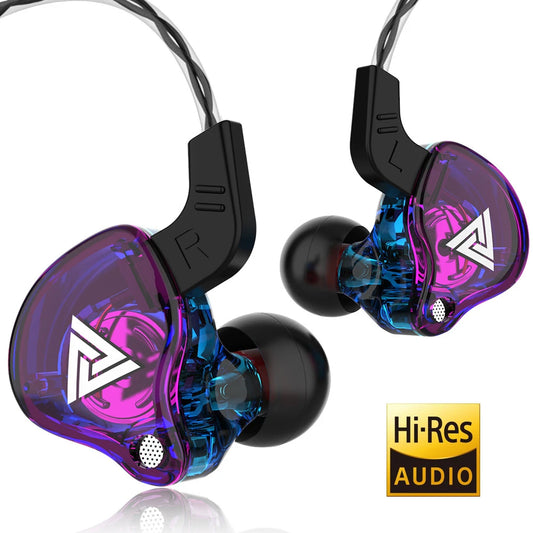 Original QKZ AK6 Copper Driver HiFi Wired Earphone 3.5MM Race Sport Headphone Bass Stereo Headset Music Earbuds In Ear With Mic - Universal Market