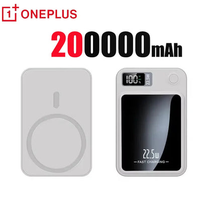 Oneplus 200000mAh Wireless Magnetic Power Bank 22.5W Fast Charging Portable External Battery PowerBank Magsafe for iPhone Huawei