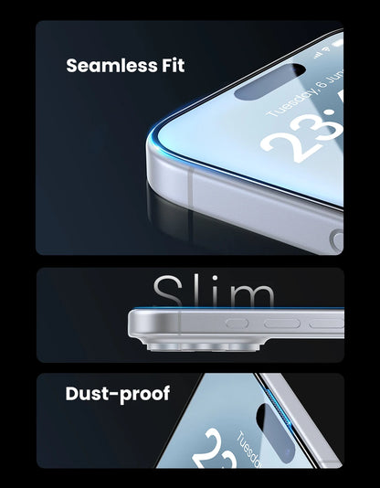 UGREEN Dust-free Screen Protector For iPhone 16 Pro Max Tempered Glass For iPhone 16 Pro Screen Protectors 15Pro Plus Film
