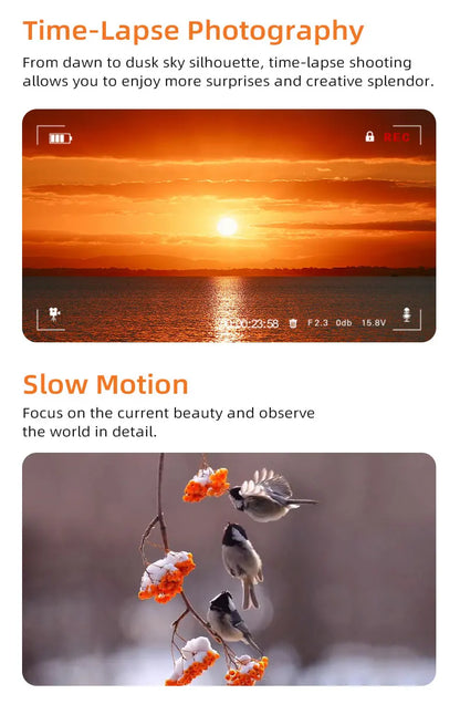 Ordro M5 Vlog Action Pocket Camera 5K 3-Axis Anti-shake Digital Video Camcorder 3.5" Screen Face Tracking IR Night Vison - Universal Market