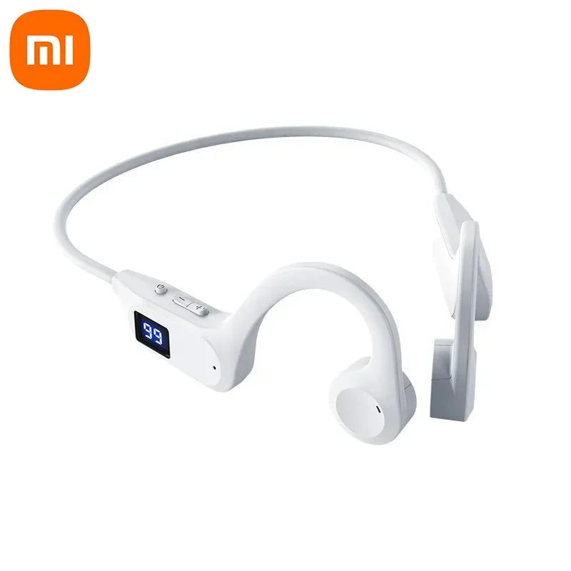 Xiaomi X7 Wireless Bone Conduction Earphone Sport Bluetooth Compatible Memory Card Digital Display With Mic For Sports Earbuds - Universal Market