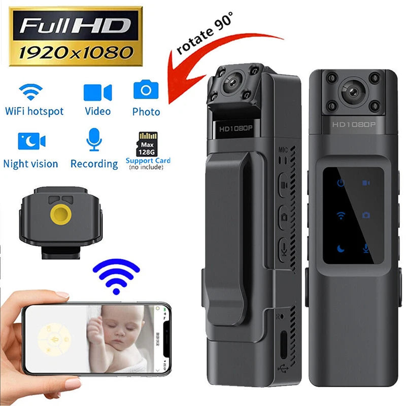 Xiaomi NEW Wifi Hotspot Mini Camera 4K Portable Digital Video Recorder Body Camera Night Vision DVR Miniature Camcorder - Universal Market