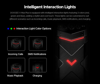 Global Version DOOGEE V Max Plus Rugged Phone 6.58" 120Hz 36GB(16+20) 512GB 200MP Ai Camera 22000mAh Lighting effect Android 14