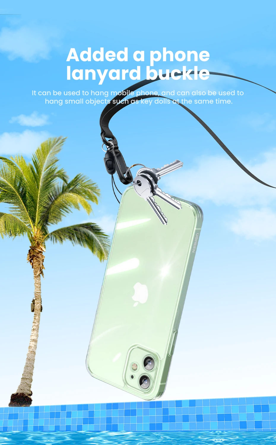 UGREEN 7.2 inch IPX8 Waterproof Phone Case Bag For iPhone 16 15 14 13 12 Pro Max Samsung Universal Swimming Protective Pouch Bag