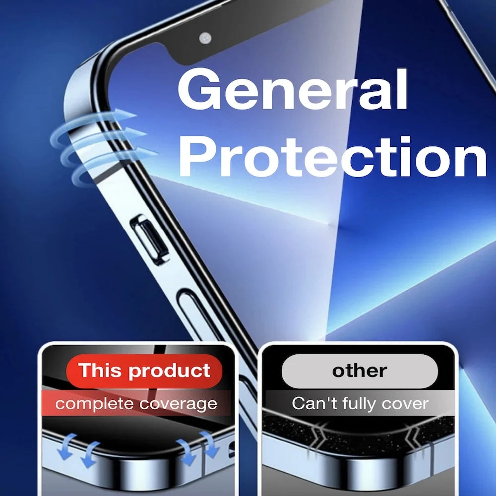 FOR iPhone 16 15 PLUS 14 Pro Max 13 12 Tempered Glass Screen Protector 11 XR XS X Dust Free Phone With Install Kit Explosion