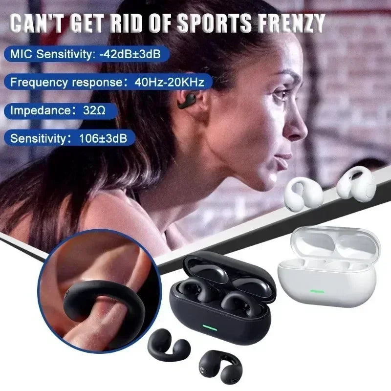 New Original T75 Bone Conduction Wireless Bluetooth 5.3 Headphones Sports Earphones HiFi Sound Quality Waterproof TWS Headset - Universal Market