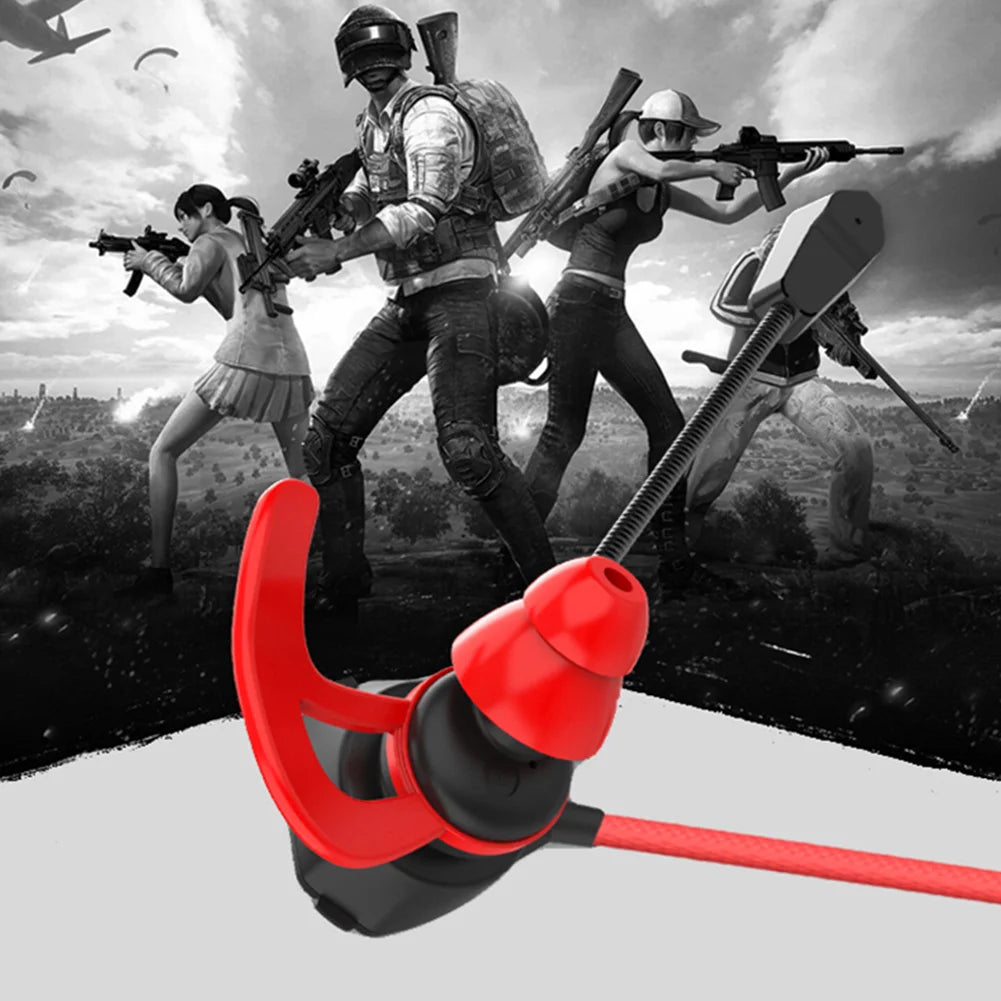 OLAF 3.5mm Wired Headphones Gaming Headset Bass Stereo Gamer Earphones Noise Cancelling Earbuds With Dual Mic In-ear Handfree - Universal Market