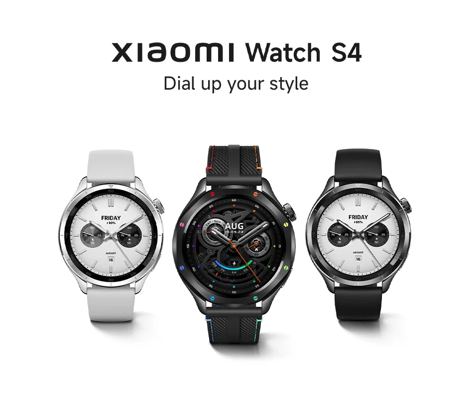 Global Version Xiaomi Watch S4 SmartWatch 1.43" AMOLED Display Wireless Charge Blood Oxygen Bluetooth Phone Call GPS Mi Watches