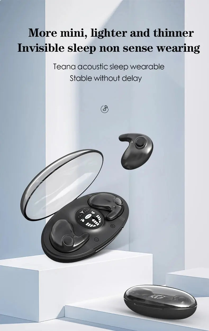 Invisible Sleep Wireless Earphone TWS Bluetooth 5.3 Headphones Hidden Earbuds IPX5 Waterproof Noise Reduction Sports Headset - Universal Market