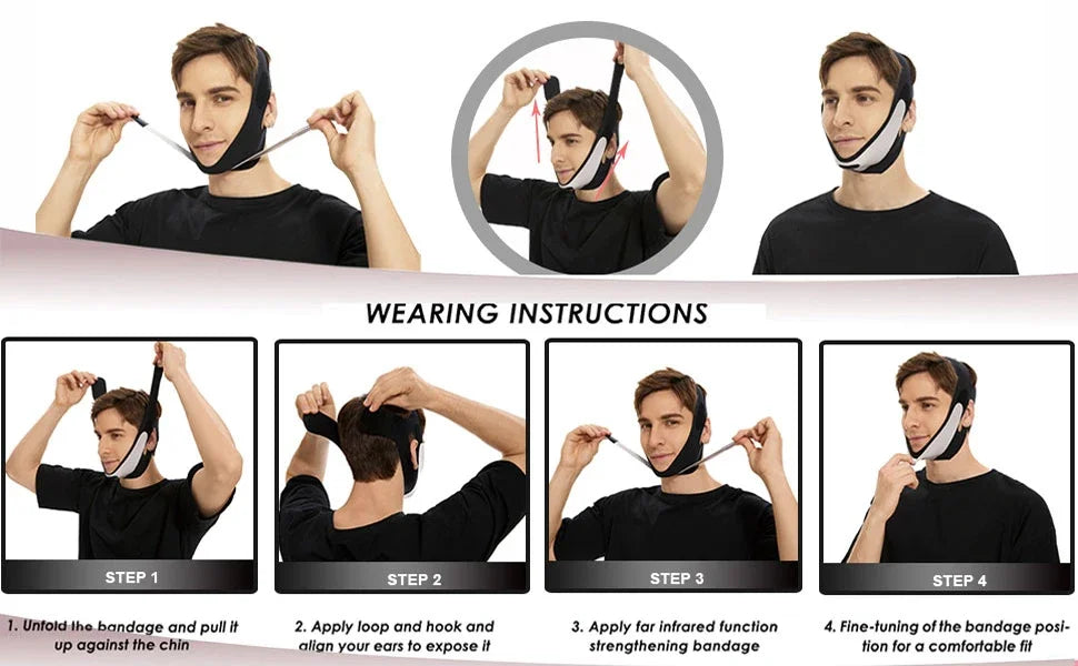 V Shaped Face Mask Chin strap for sleeping and Sagging Chin Strap for Men