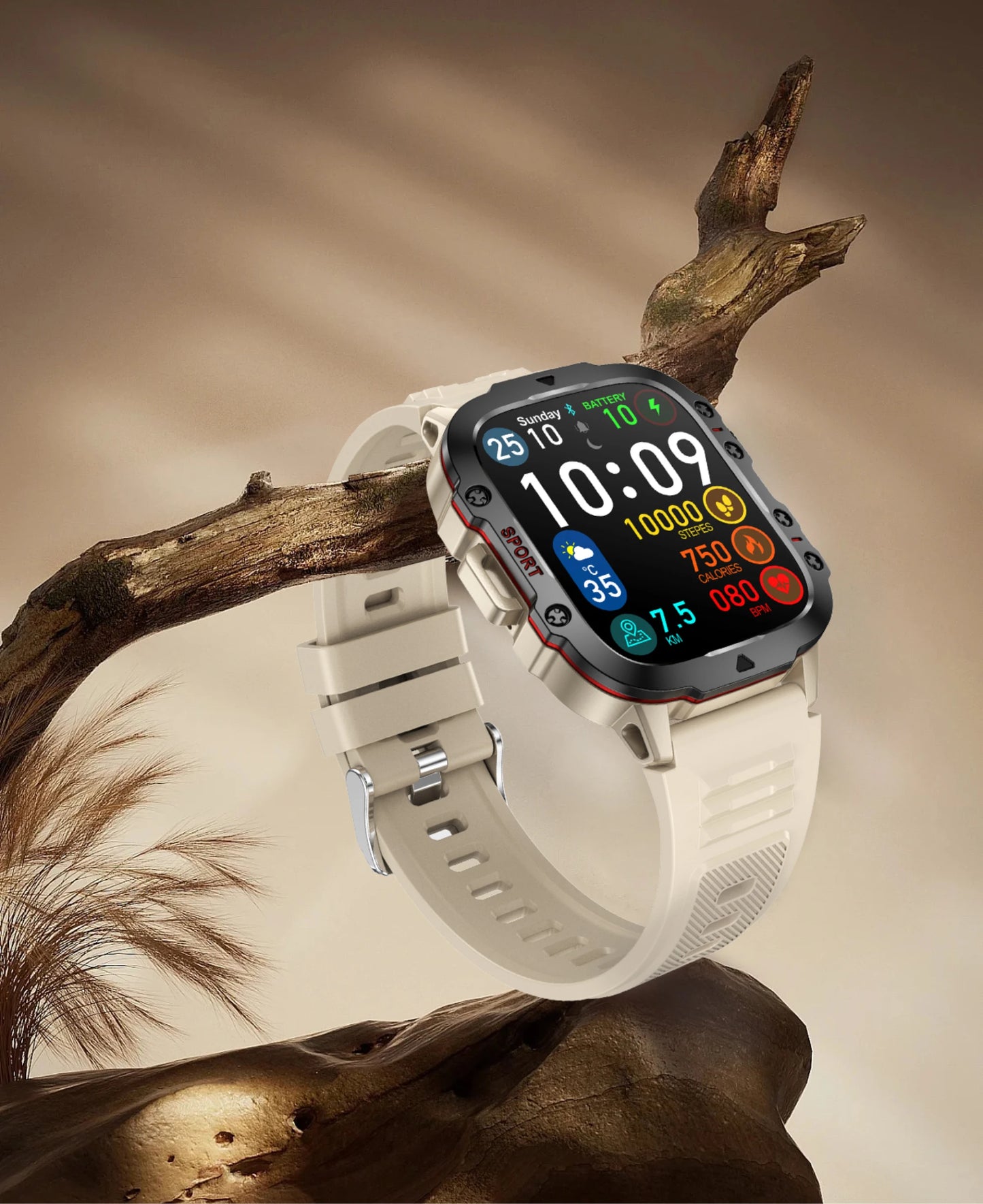 2025 Outdoor Smart Watch Men 2.01" Screen 3ATM Waterproof Watches Bluetooth Call Ai Voice Sport Smartwatch For Android IOS Phone