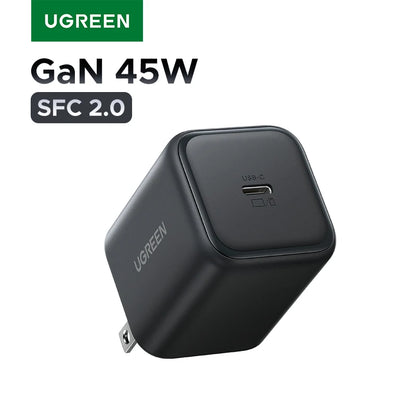 UGREEN 45W GaN Charger PD3.0 Fast Charger PPS QC3.0 Quick Charge For Samsung S25 S24 Ultra iPhone 17 16 15 Pro Max iPad Tablet