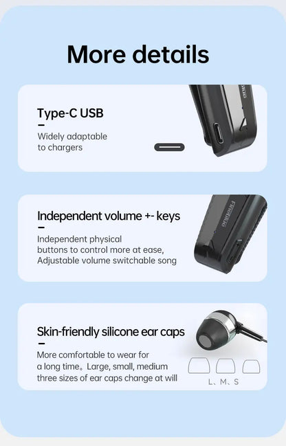 Fineblue F520 Mini Wireless Earphone Bluetooth 5.3 Retractable Headset in Lotus One Ear Calls Remind Vibration Sport Headphone - Universal Market