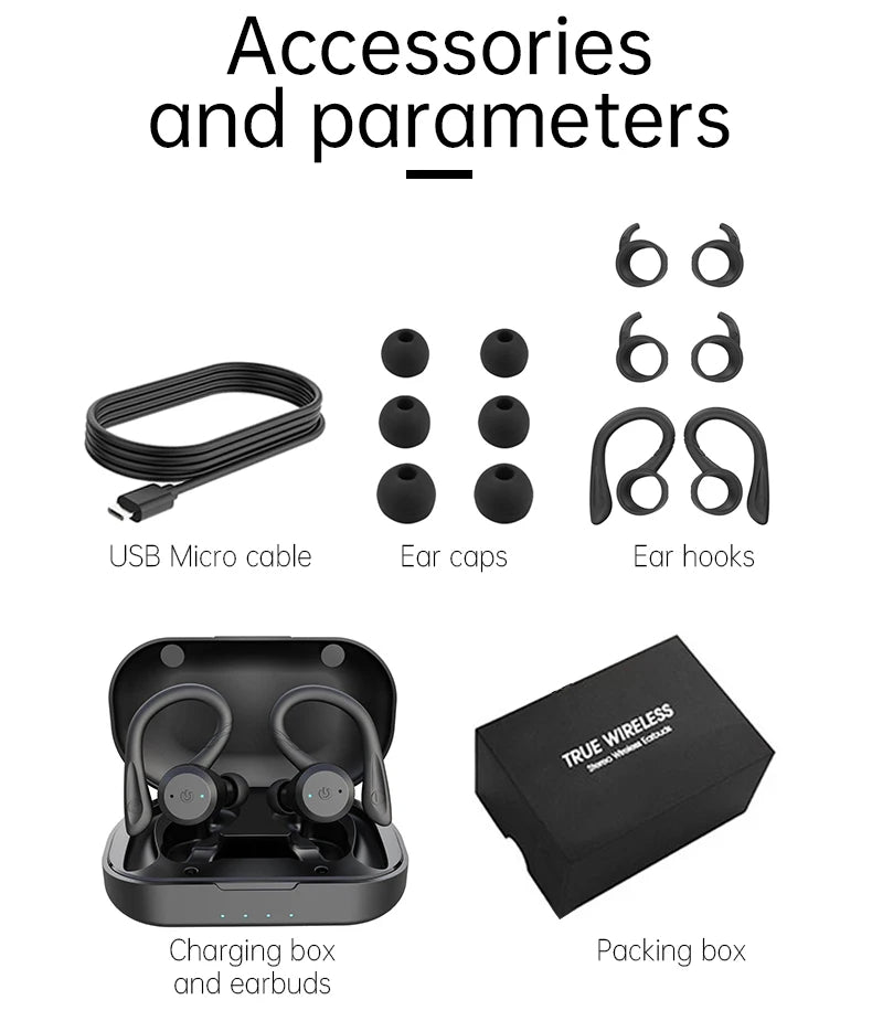Xiaomi Bluetooth headphones Dual Wear Style Sports Wireless Earphones TWS  Stereo Gaming Headset for sports - Universal Market
