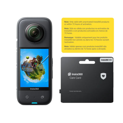 Insta360 X3 - Waterproof 360 Action Camera with 1/2" 48MP Sensors, 5.7K 360 Active HDR Video, 72MP 360 Photo, 4K Single-Lens