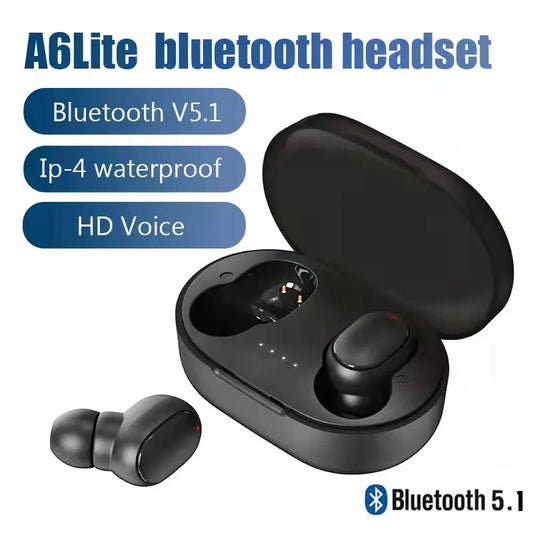 Original A6S TWS Headset Wireless Earphones Bluetooth Headphones Sport Stereo Fone Bluetooth Earbuds for Xiaomi Huawei iPhone - Universal Market