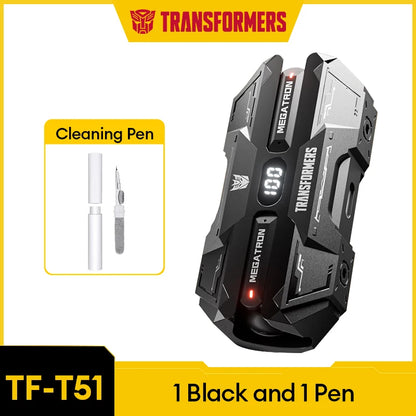 Choice TRANSFORMERS TF-T51 Bluetooth 5.4 TWS Earphones Low Latency Gaming Earbuds Long Endurance HiFi Music Headphones With mic - Universal Market