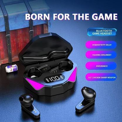 X15 TWS Gaming Earbuds Wireless Bluetooth Earphones With Mic Bass Audio Sound Positioning 9D Stereo Music HiFi Headset For Gamer - Universal Market