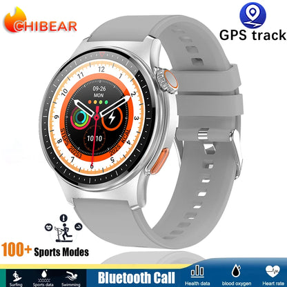 2025 New Outdoor Sport Smart Watch GPS Track Health Monitoring AI Voice Waterproof Fitness Bluetooth Call Smartwatch For HUAWEI