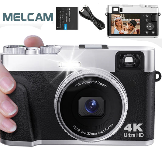 4K Digital Camera Auto Focus 48MP Vlogging Camera for YouTube and Anti-Shake Video Camera with Viewfinder Flash & Dial 16X Zoom - Universal Market
