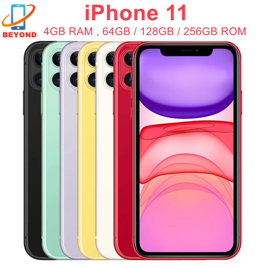 Apple iPhone 11 64/128/256GB ROM 6.1" Original Liquid Retina IPS LCD Face ID A13 IOS Genuine iPhone11 Unlocked 4G LTE Cellphone - Universal Market