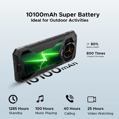 Global Version S200 Plus 5G Rugged Phone Dimensity 7300 12GB 512GB 6.72” FHD+ 120Hz IPS 100MP AI Camera 10100mAh Battery NFC