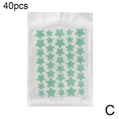 35/40Pcs Colorful Cute Star Heart Shaped Acne Treatment Sticker Invisible Acne Cover Pimple Patch Skin Care