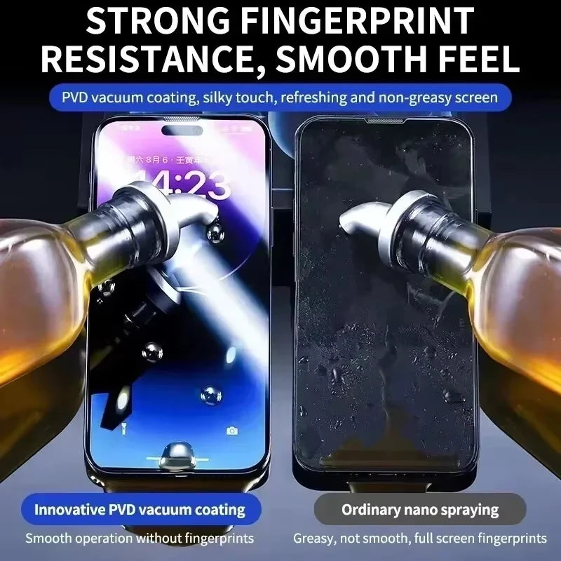 Easy Installation Screen Protector For iPhone 17 Air 16 Pro Max 15 14 11 13 12 Mini XS X XR 6 7 8 Plus Oleophobic Coating Glass