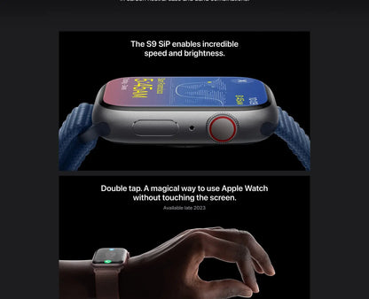 100% Original 2023 NEW Apple Watch Series 9 41mm / 45mm GPS Apple Watch S9 Aluminum Case with Sport Band iOS Smart Watch