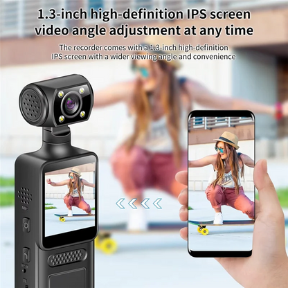 4K Pocket Action Camera 4K HD Sports Camcorder Camera 180 Rotate Mini Wifi Camera With Waterproof Case Motion Camera 128G