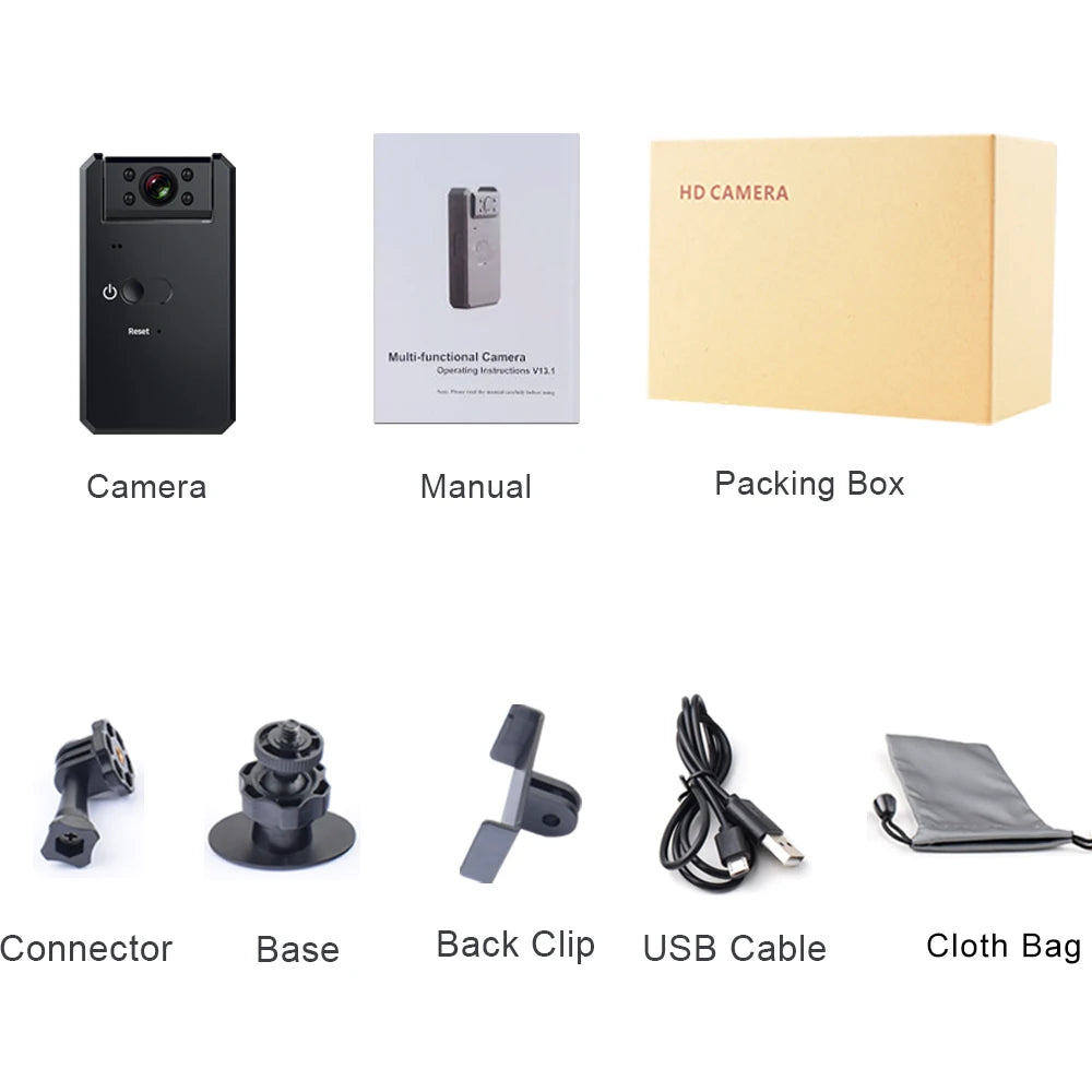 MD90 Mini Camcorder 1080P Body Camera Night Vision Sport Outdoor DV Voice Video Recorder Action HD Cam Recorder - Universal Market