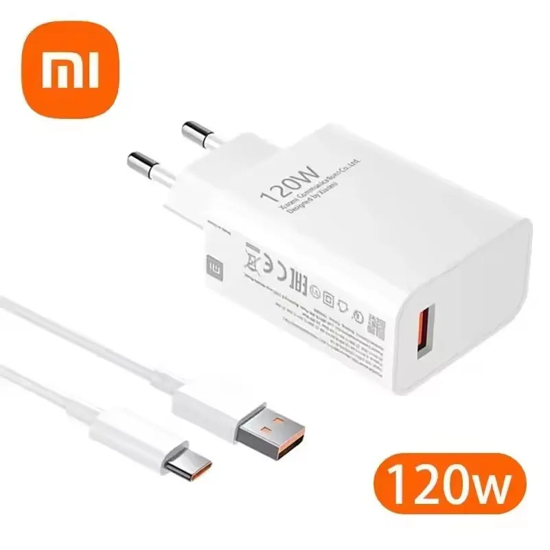 Xiaomi Original 120W Ultra Fast Charger QC 5.0 EU Plug 6A Type C Cable 67W 55W 33W Rapid Charging Adapter For iPhone Huawei 2025