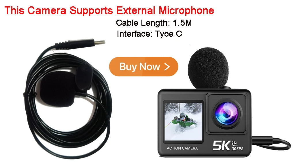 G9SE Action Camera 5K30fps 4K60fps 50MP 2.0 Touch LCD EIS DVR Webcam Dual Screen Wi-Fi 170D Waterproof 30M 5X Zoom Sports Camera