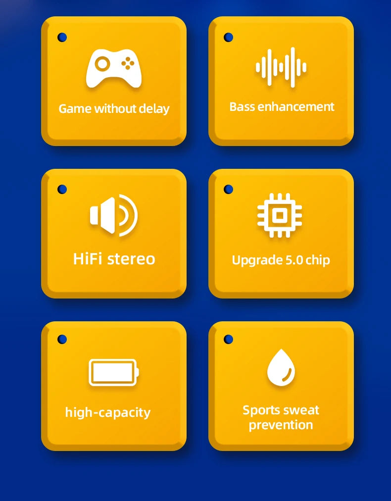 Lenovo TH10 Wireless Bluetooth Headset HIFI Stereo Earphones Foldable Over Ear Earbuds Sports Game Headphones with Microphone - Universal Market