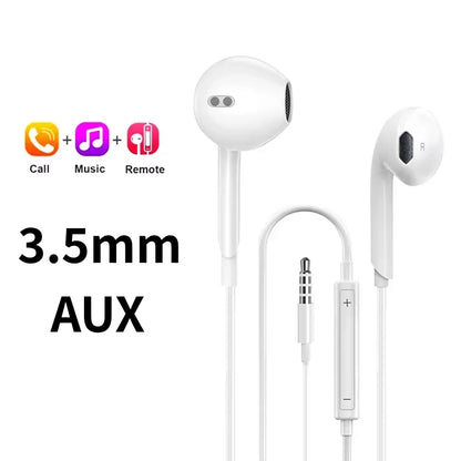Original Headphones For Xiaomi 15 14 13 12 11 10 Pro Redmi Note K50 Samsung Huawei TypeC Wired Earphone 3.5mm AUX In-Ear Earbuds - Universal Market