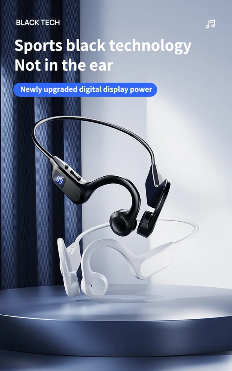 Xiaomi X7 Wireless Bone Conduction Earphone Sport Bluetooth Compatible Memory Card Digital Display With Mic For Sports Earbuds - Universal Market