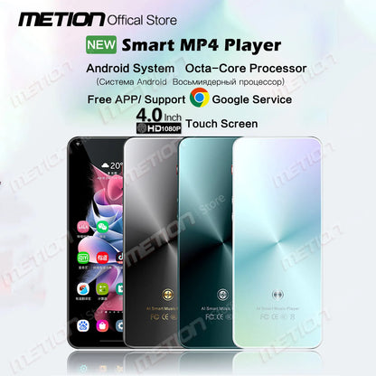 MP3 Mp4 Player Bluetooth 5.0 Wifi MP5 Android with Multiple Language/Google Service/youtube/Spotify/Free APP/Speaker/Browser/FM