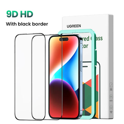 UGREEN for iPhone 15 11 12 13 14 Pro Max Glass Screen Protector for iPhone 14 Plus Tempered Glass for iPhone XR Glass 9D Films