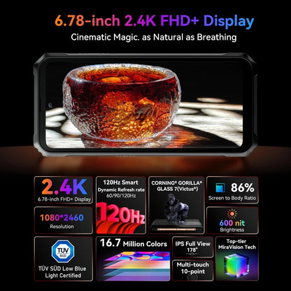 Blackview BL9000 PRO 5G Rugged Smartphone 6.78'' 2.4K 12GB 512GB Thermal Imaging Camera FLIR® 8800mAh 120W Android 14 NFC