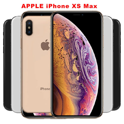 Original Apple iPhone XS Max Mobile Phone Face ID XSMAX 64GB/256GB ROM 6.5" 3D Touch 12MP NFC A12 Hexa Core IOS xs max - Universal Market