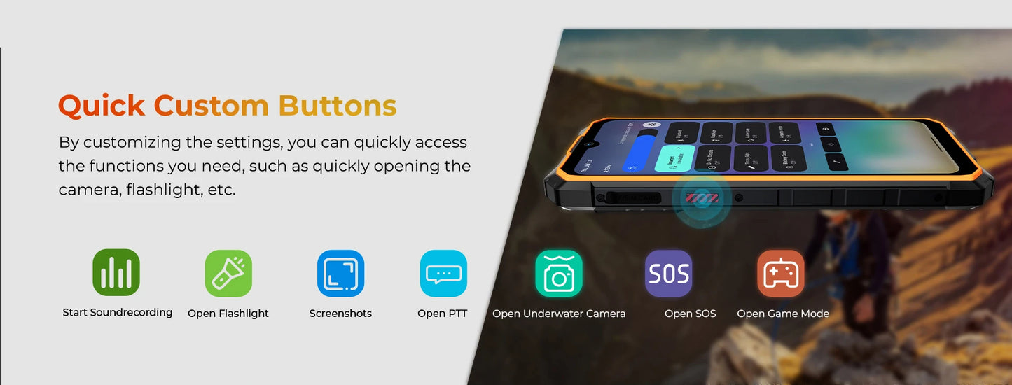 [World Premiere] HOTWAV Cyber 13 Rugged Phone 150LM Flashlight 8GB 128GB Smartphone 6.6'' HD+ 10800mAh 64MP Android 14 Cellphone