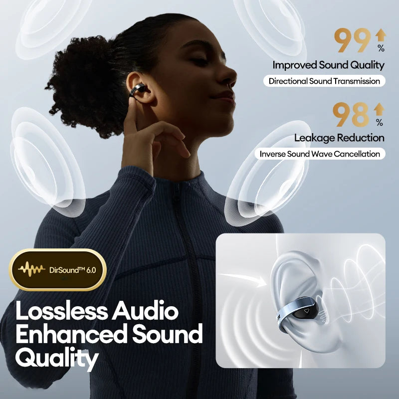 Lenovo LP25 OWS Bluetooth 5.4 Wireless Earphone Long Battery Life Headset Noise Canceling Gaming Headphones HIFI Stereo With Mic - Universal Market
