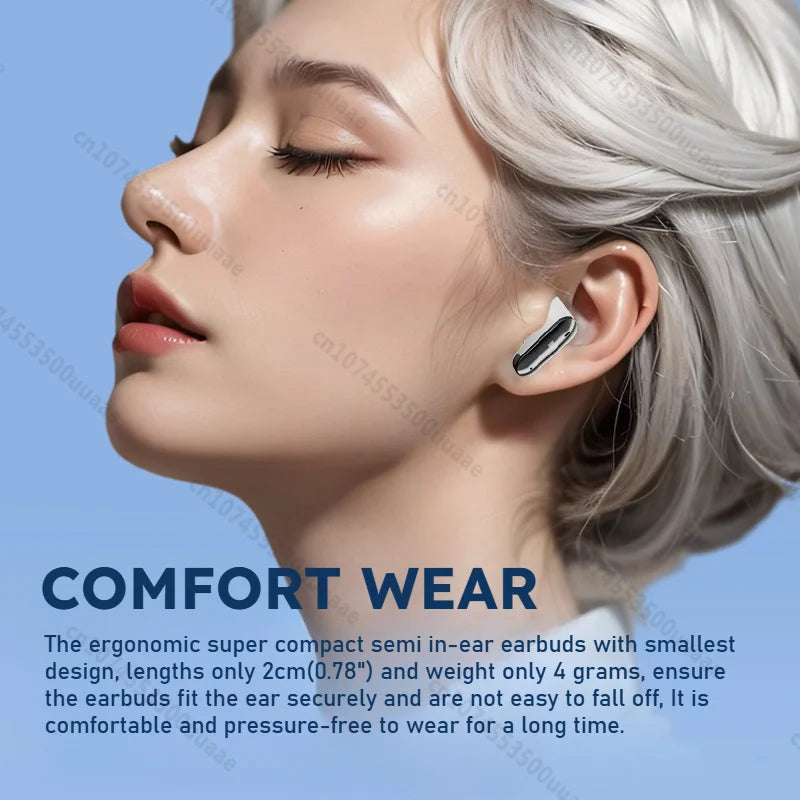 Monster AURA FIT GT19 Mini Invisible Earbuds Half in-Ear Bluetooth Headphone IPX5 Waterproof Wireless Sports Earphones with Mic - Universal Market